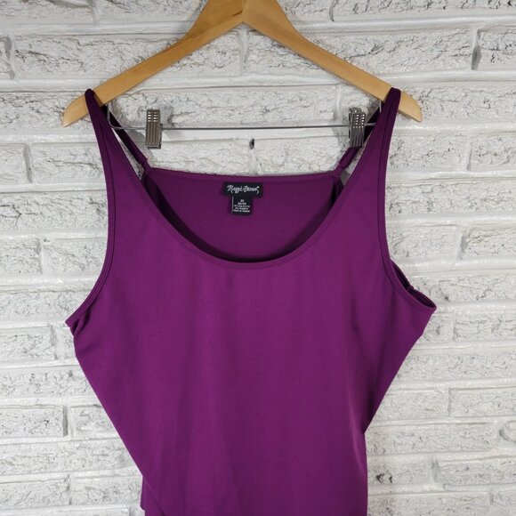 Maggie Barnes Womens Top 2X Plus Camisole Adjustable Spaghetti Strap PUR22E - Picture 3 of 7